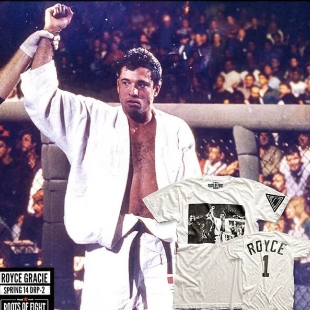 RARE Roots Of Fight Royce Gracie Barra UFC Affliction Jiu Jitsu Venum Tapout MMA